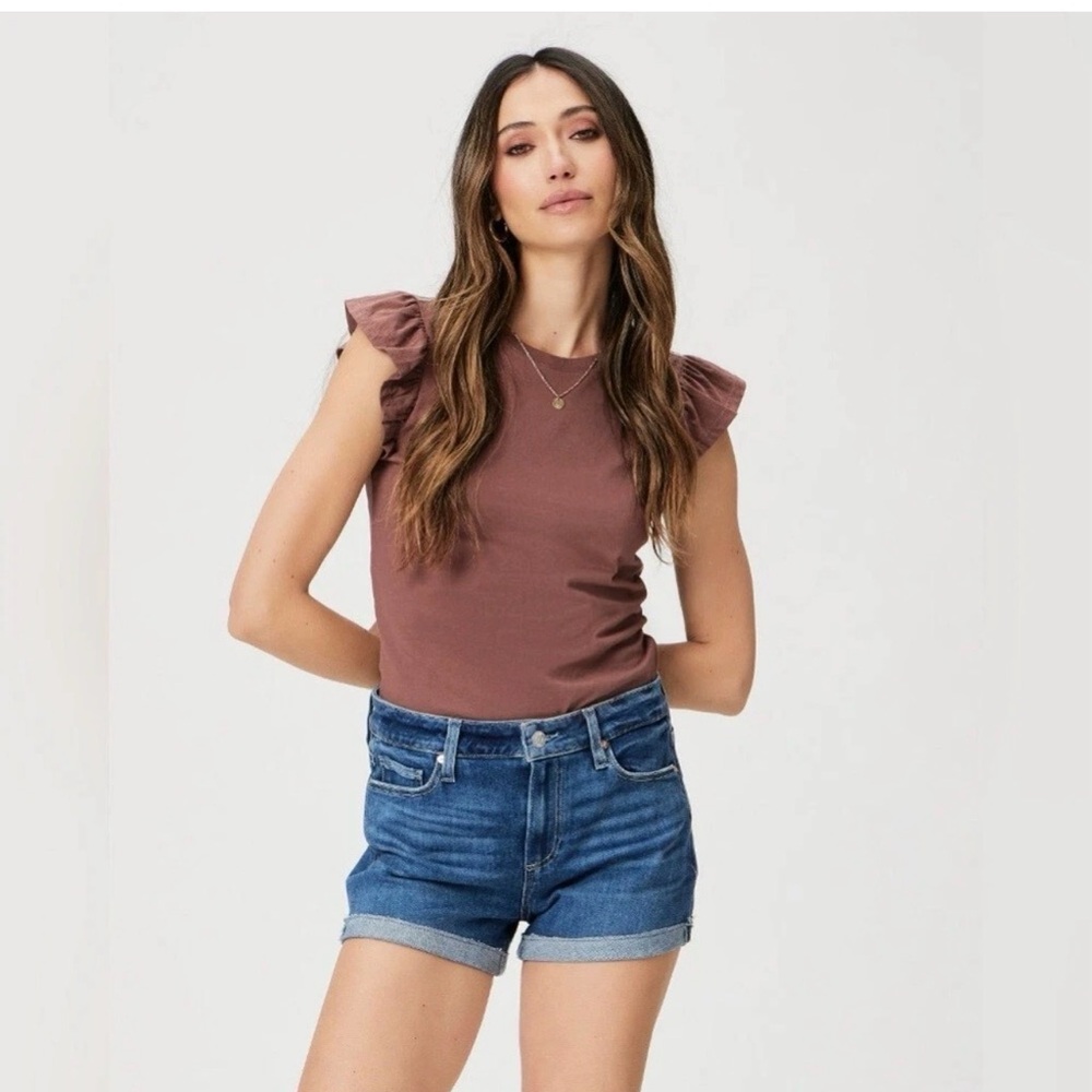 Paige Jimmy Jimmy Cuffed Denim Shorts